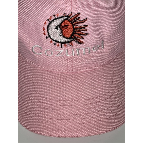 Cozumel Hat Cap Island Sun And Moon Design Pink Baseball Cap‎ Adjustable - Picture 3 of 12